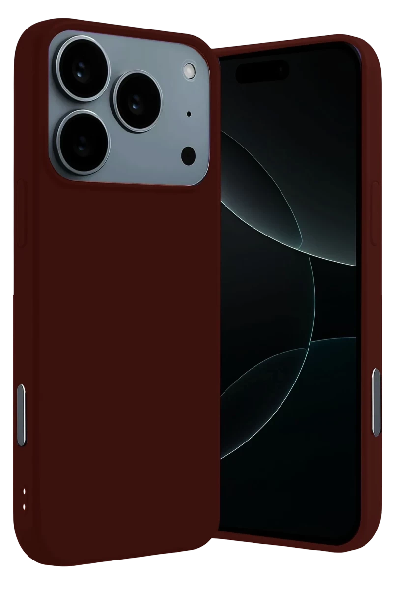 Apple iPhone 17 Pro Uyumlu Nano içi Kadife Silikon - Bordo