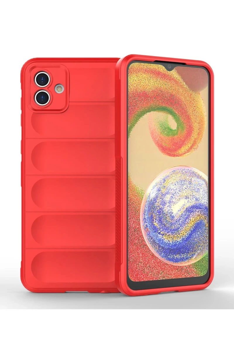 Samsung Galaxy A04 Uyumlu Kılıf Optimum Silikon - Kırmızı