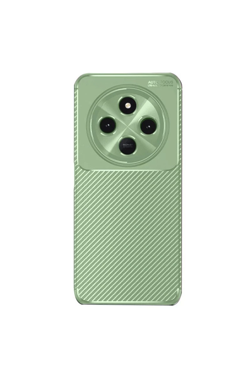 Xiaomi Redmi 14C Uyumlu Kılıf Auto Focus Karbon Kapak - Su Yeşili