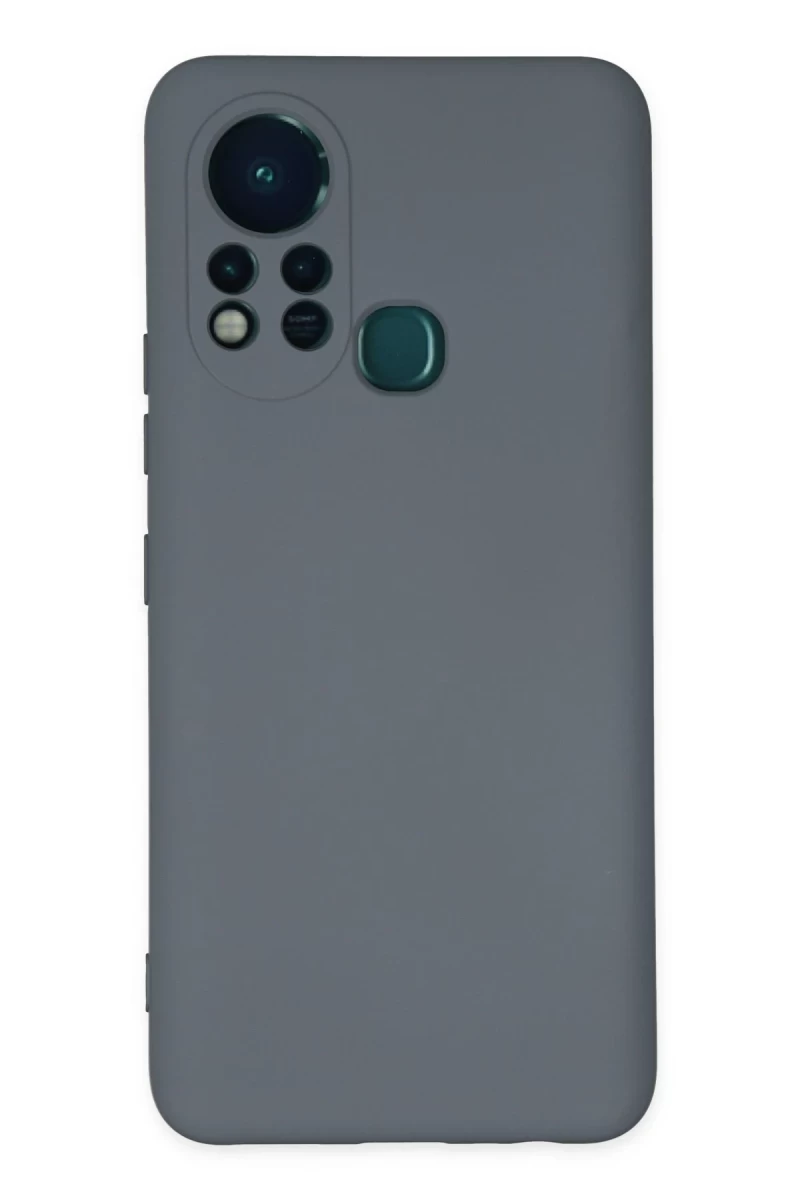 İnfinix Hot 11s Uyumlu Kılıf Nano içi Kadife Silikon - Gri