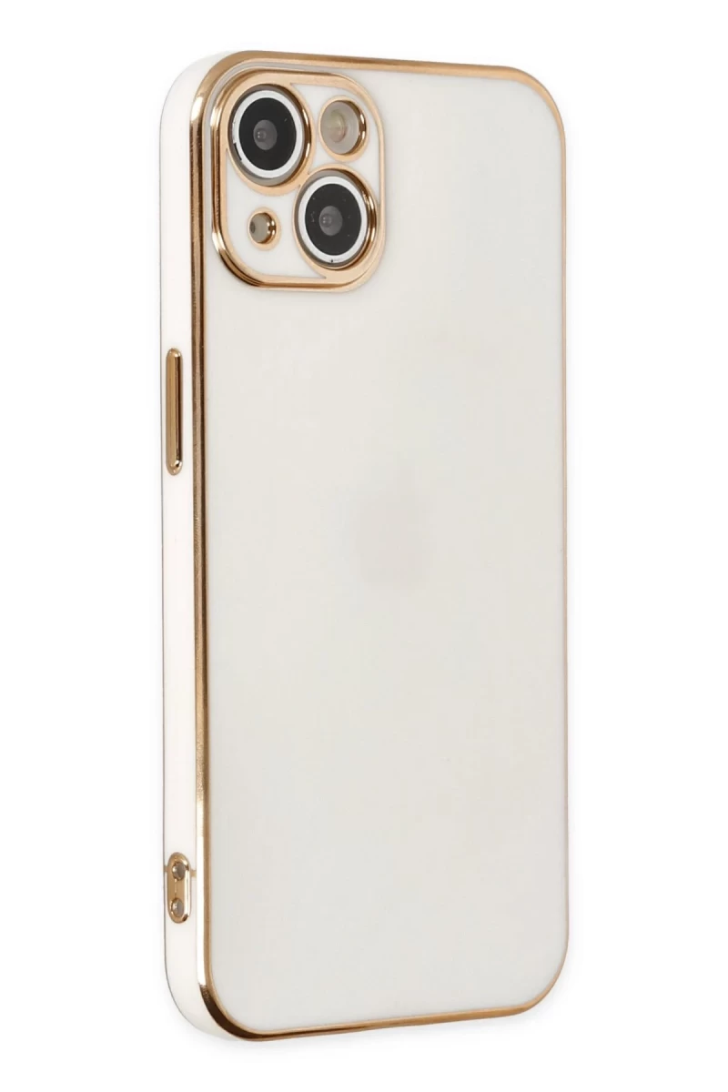 Apple iPhone 14 Plus Uyumlu Kılıf Volet Silikon - Beyaz