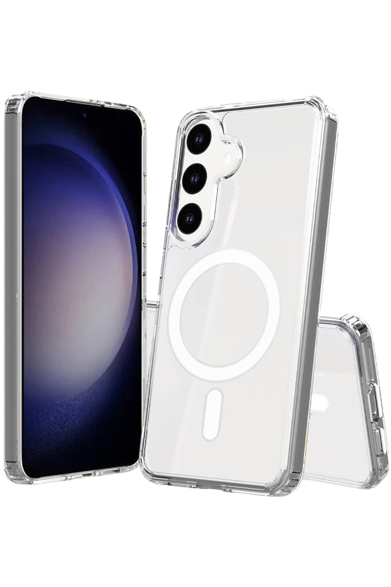 Samsung Galaxy S26 Uyumlu Magneticsafe Şeffaf Silikon - Şeffaf