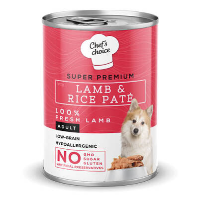 Pate Lamb Rice Kuzulu Pirinçli Yetişkin Köpek Konservesi 12 Adet 400 Gr