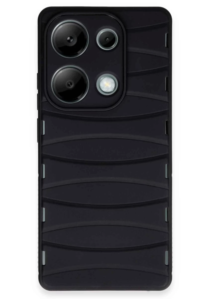 Xiaomi Redmi Note 13 Pro 4G Uyumlu Kılıf Bibercas Silikon Kapak - Siyah
