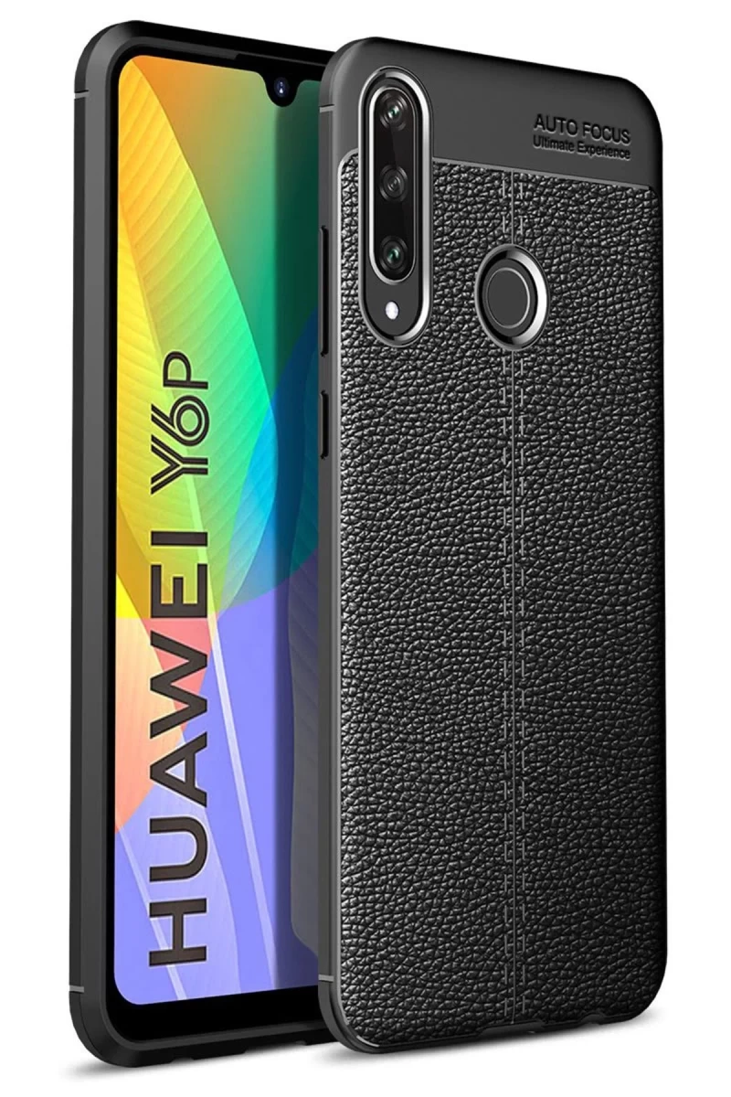 Huawei Y6P Uyumlu Kılıf Auto Focus Kapak - Siyah