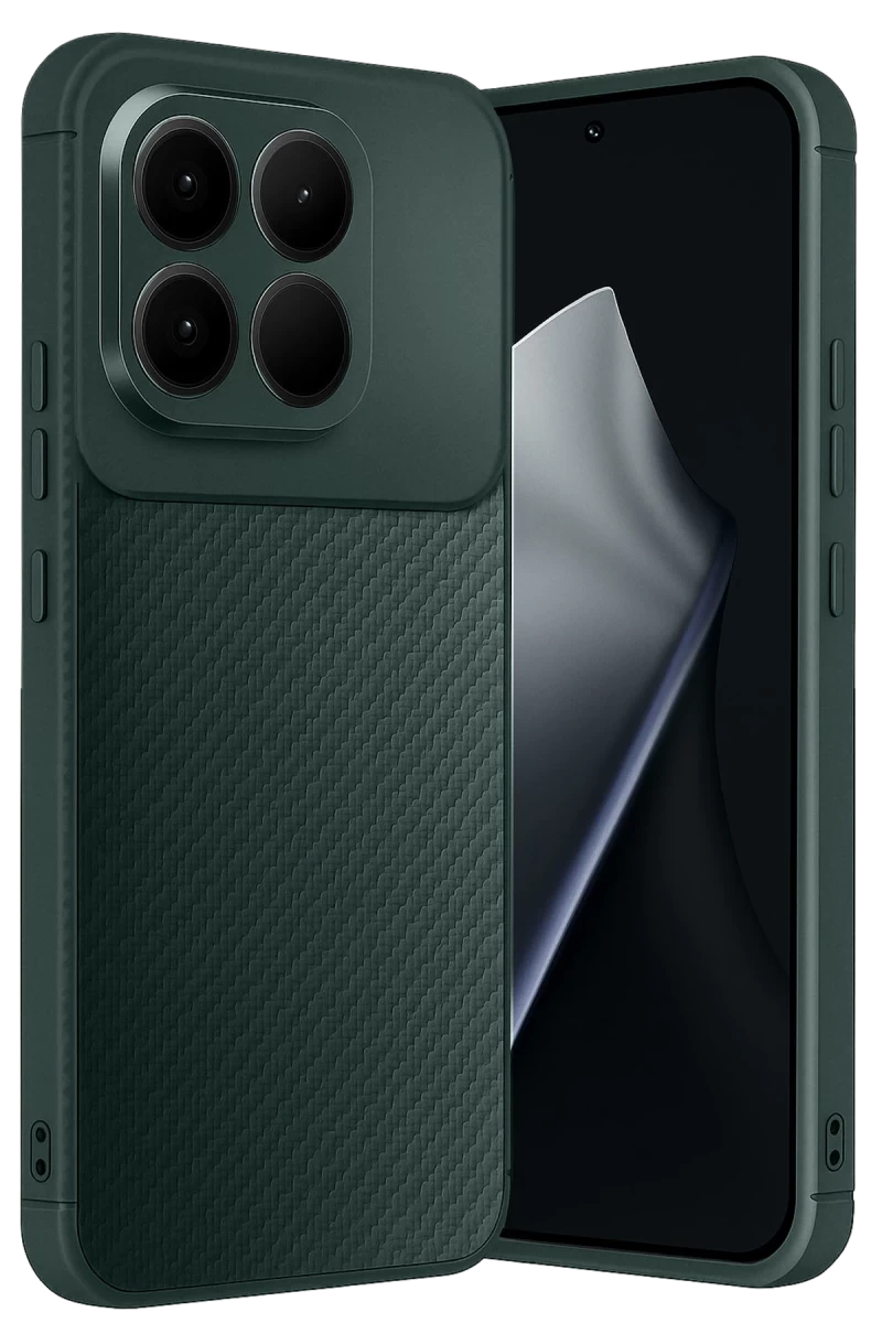 Xiaomi Mi 15T Uyumlu Auto Focus Karbon Kapak - Koyu Yeşil