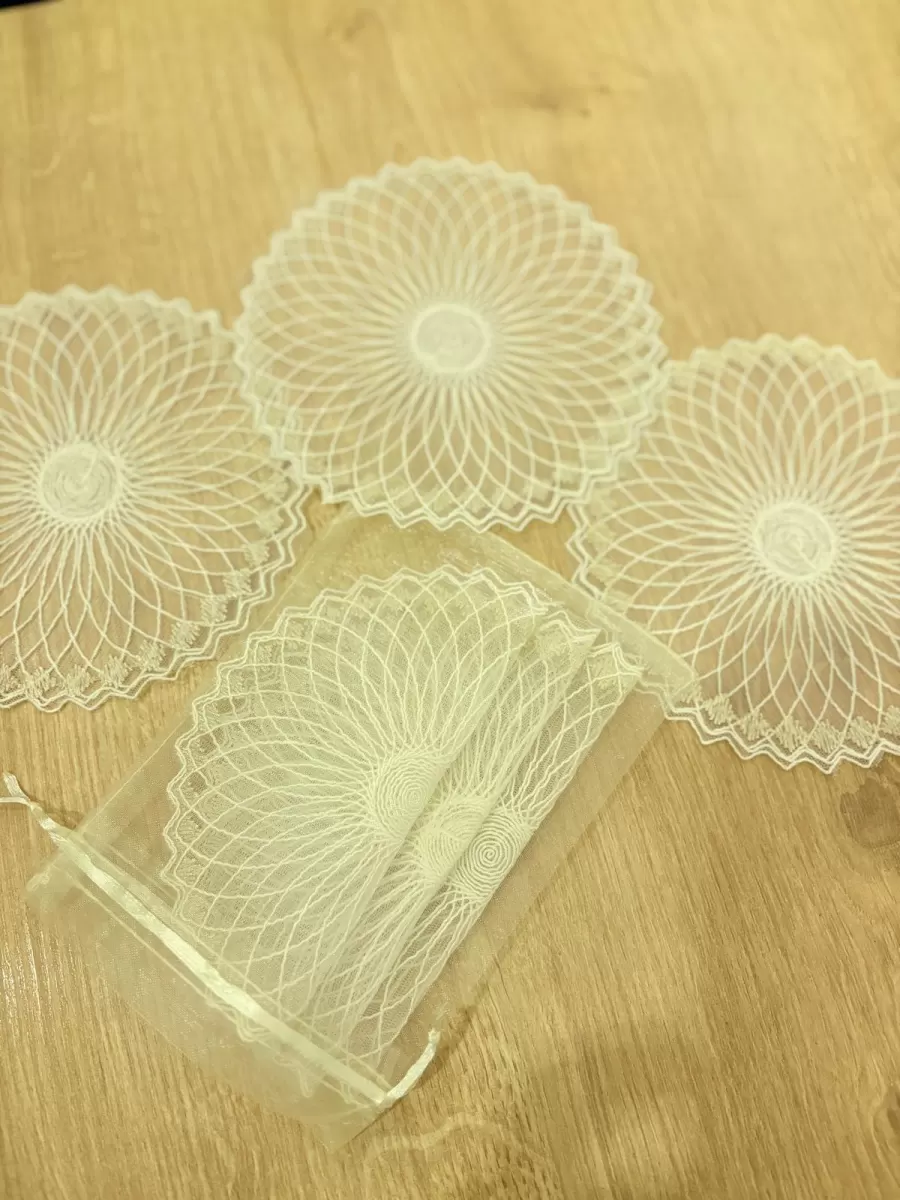 6 lı Dantel Kahve Sunumluğu 15x15 cm Asorti Desenli Bardak Altlığı Türk Kahvesi Fincan Sunum Seti
