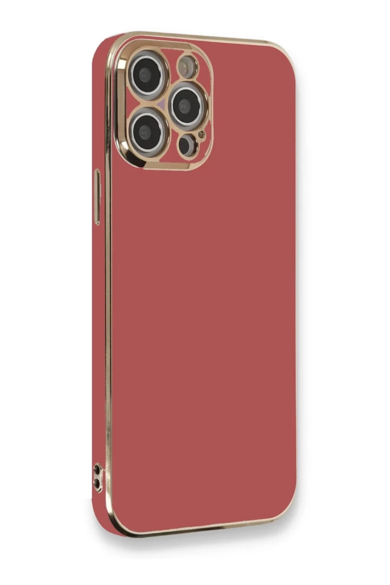 Apple iPhone 12 Pro Uyumlu Kılıf Volet Silikon - Kırmızı