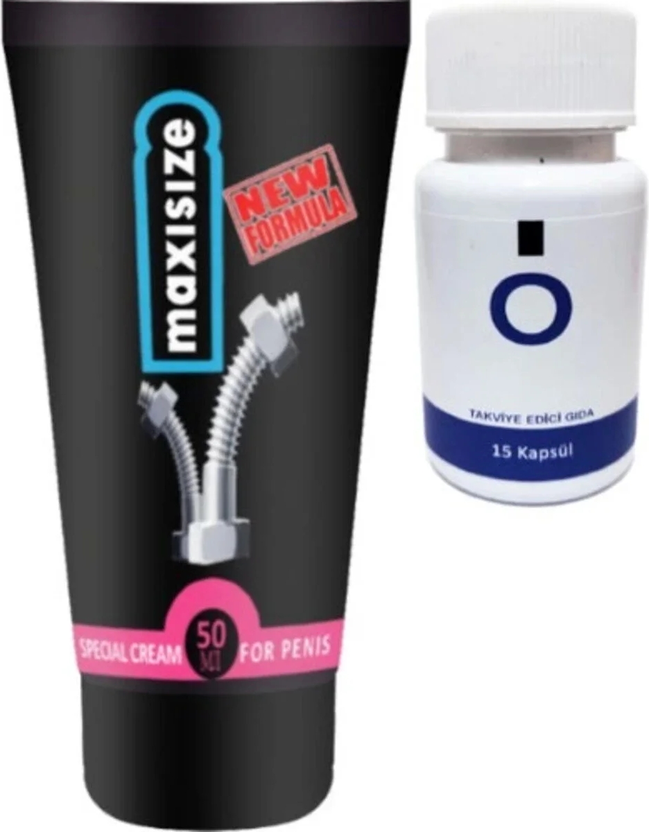 Süper Maxsize Erkeğe Özel 50 ml Krem + Yanında O Caps 15li Erkeğe