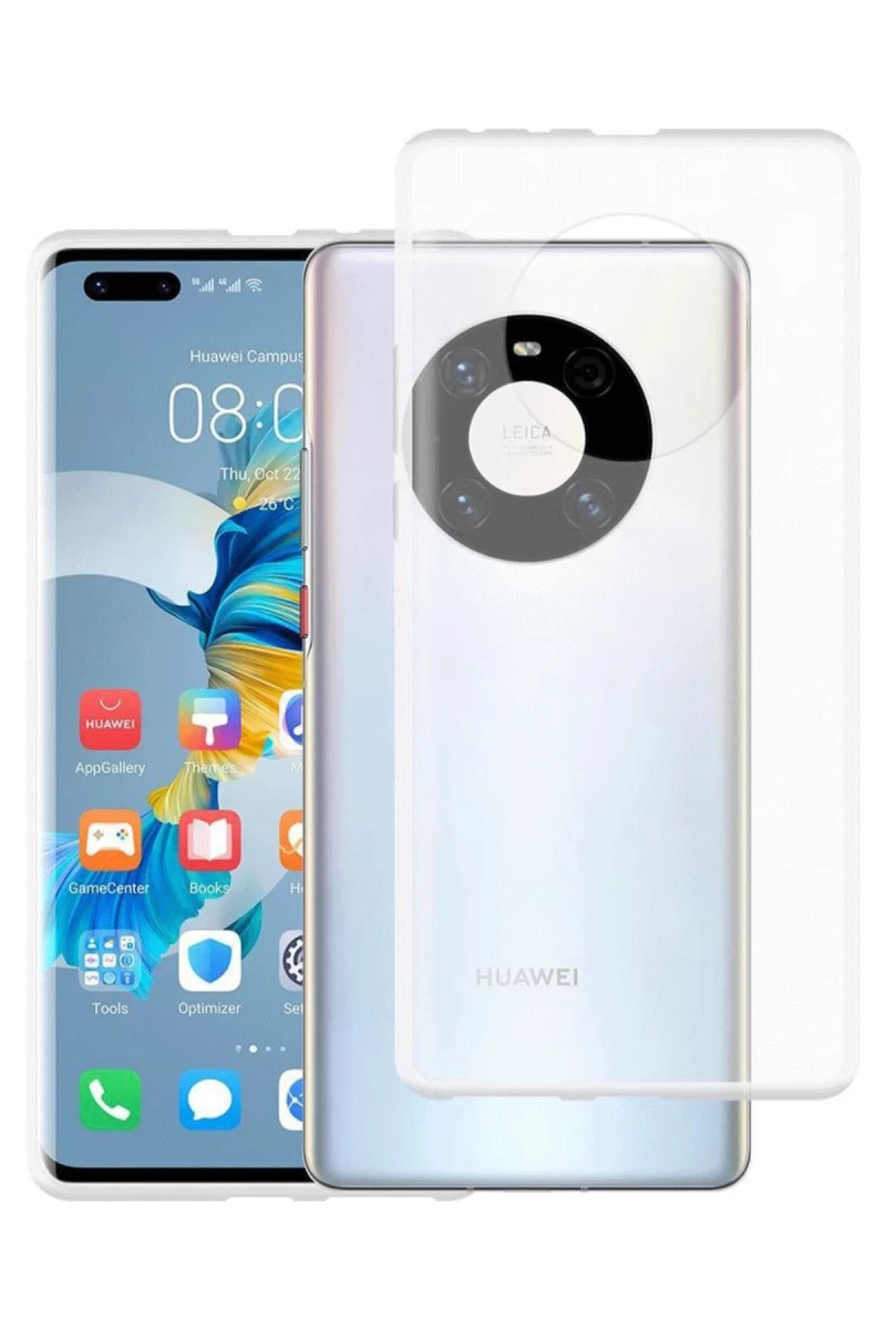 Huawei Mate 40 Pro Uyumlu Kılıf Lüx Şeffaf Silikon