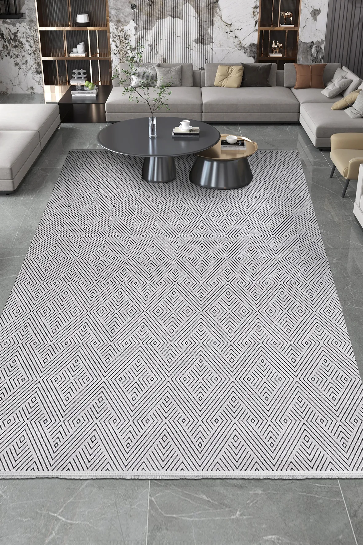 YoudayHomeCollection ROXSTONE Model Oturma Odası Halısı · EBAT: 120X200