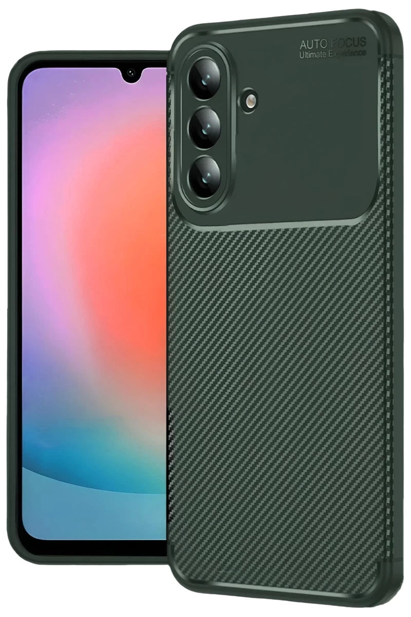 Samsung Galaxy A27 5G Uyumlu Auto Focus Karbon Kapak - Yeşil