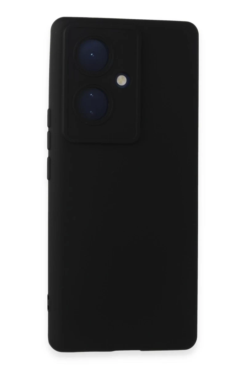 Vivo V29 Lite Uyumlu Kılıf Nano içi Kadife Silikon - Siyah