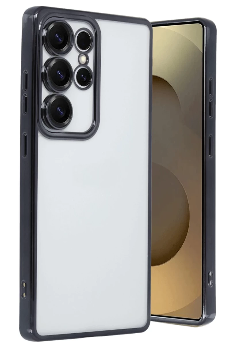 Samsung Galaxy S25 Ultra Uyumlu Kılıf Lensli Silikon - Siyah