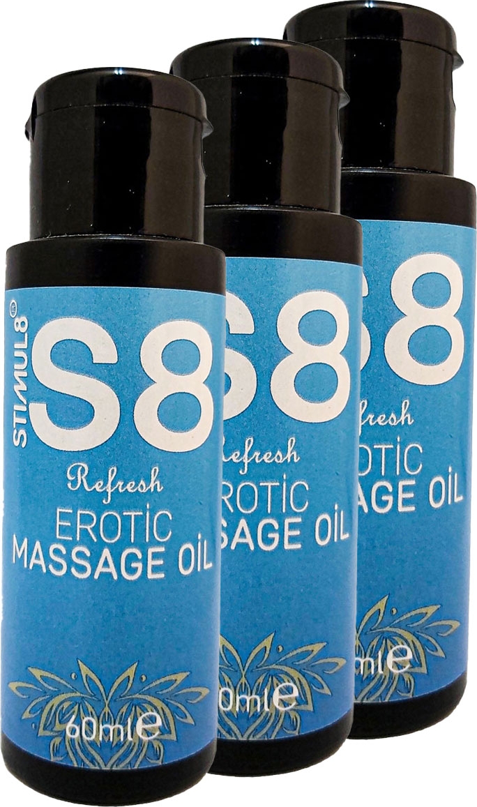 Stımul8 3 Adet Ertoticmassage Oil / 3 Adet Kadın Erkek Erotikmasaj Yağı 60 ml