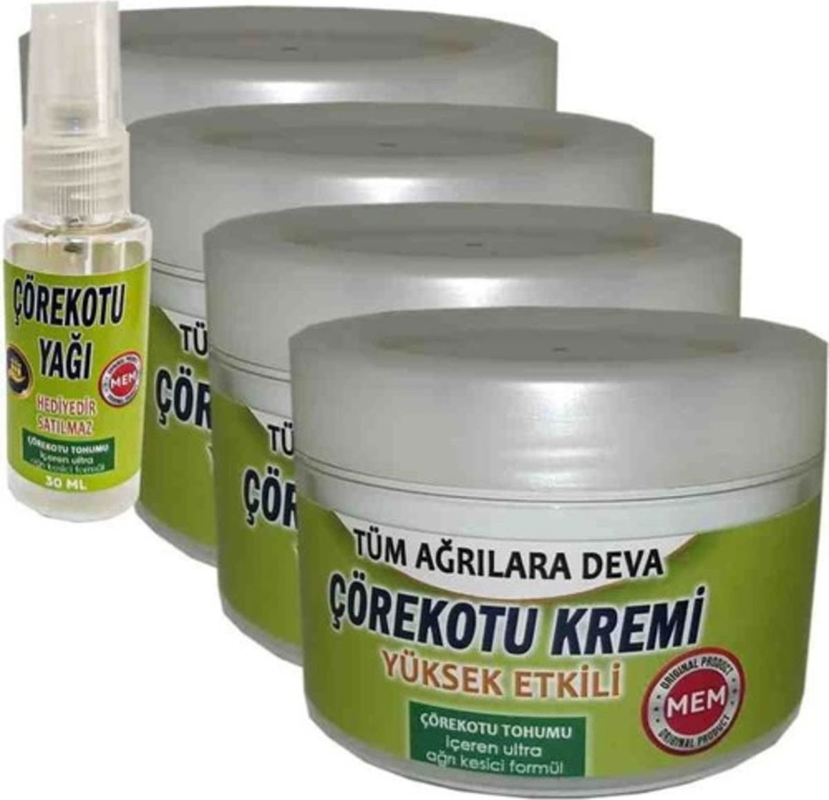 Süper Mem Çörek Otu Kremi 4 Adet - Çörek Otu Yağı Hediye