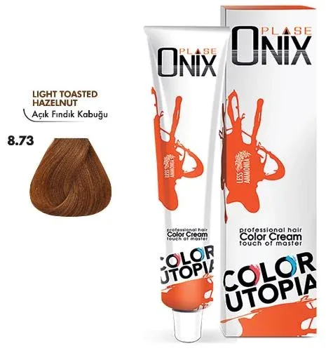 Tüp Saç Boyası 60 ml Profesyonel Krem Boya - 8/73 Açık Fındık Kabuğu