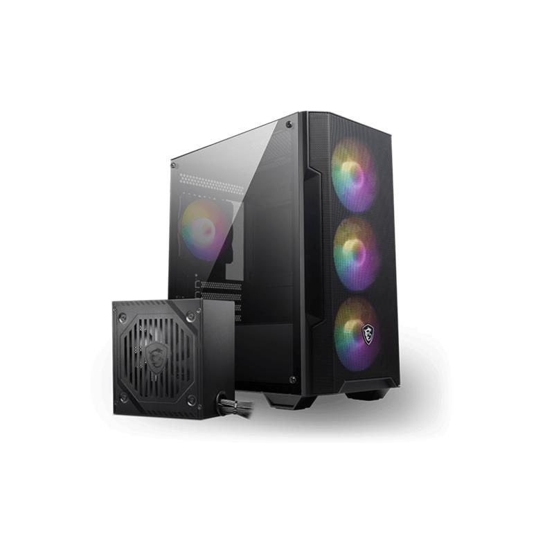 MSI MAG FORGE M100A D60 600W 80+ AKRİLİK YAN PANEL 3X120MM 1X120MM ARGB BRONZE MATX GAMING KASA