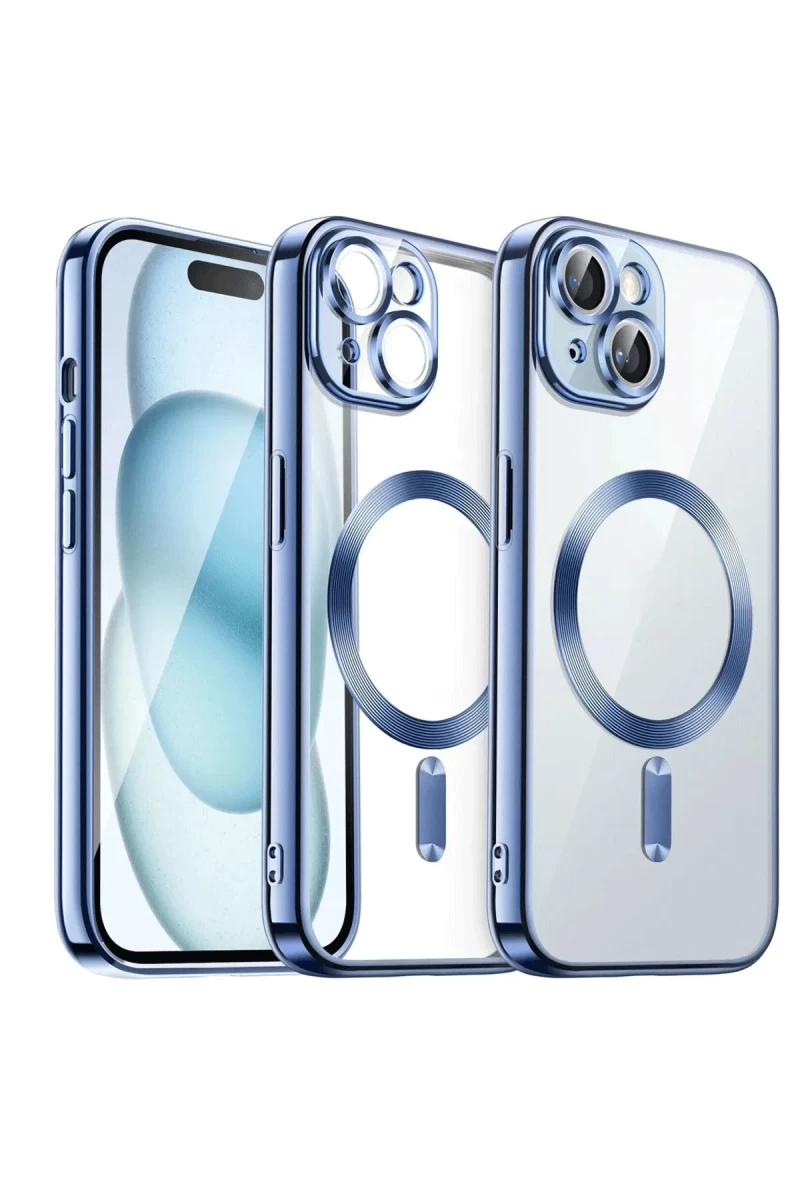 Apple iPhone 15 Uyumlu Kılıf Kross Magneticsafe Kapak - Sierra Blue