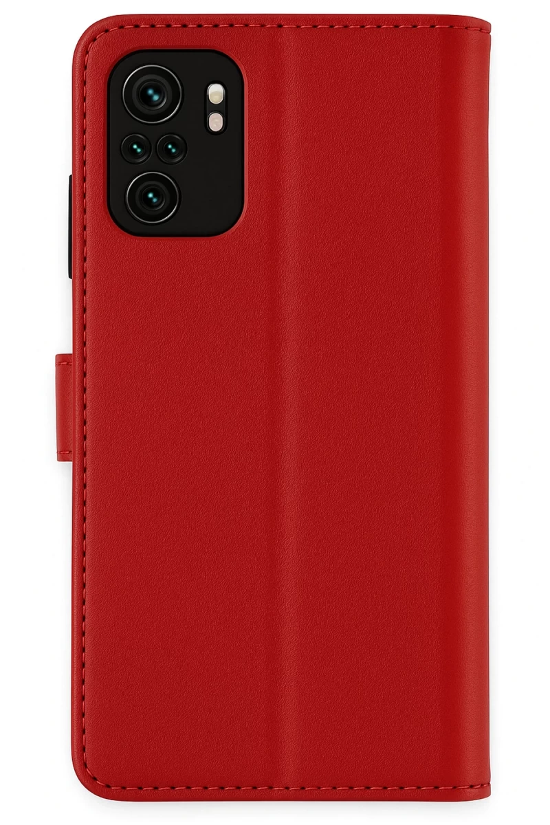 Xiaomi Mi Note 10 Uyumlu Trend S Plus Kapaklı Kılıf - Kırmızı