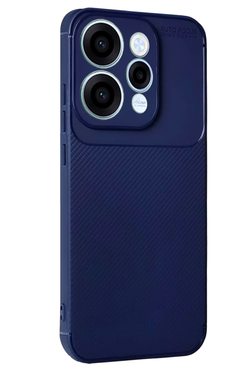 Oppo Reno 15 Uyumlu Auto Focus Karbon Kapak - Lacivert