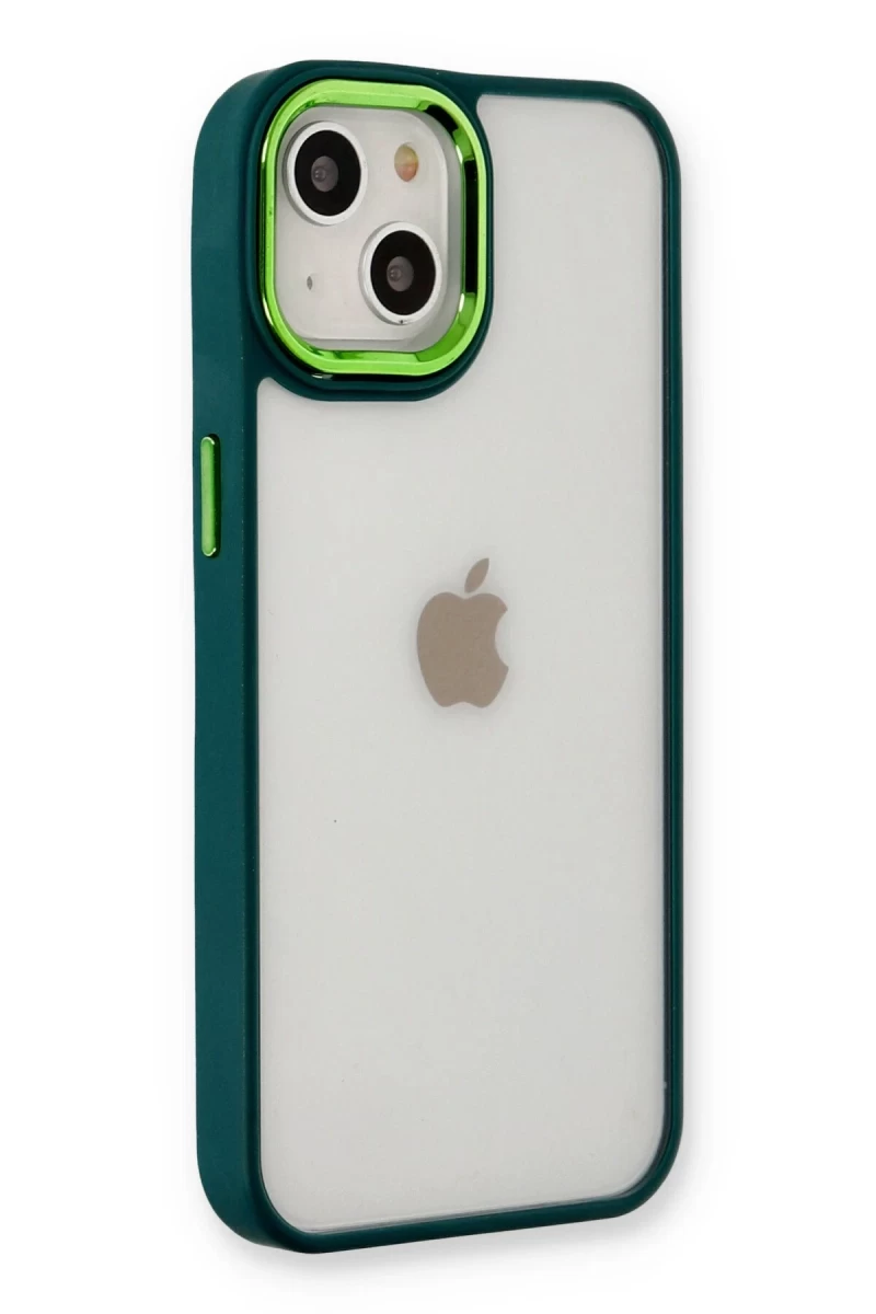 Apple iPhone 14 Plus Uyumlu Kılıf Dora Kapak - Haki Yeşil