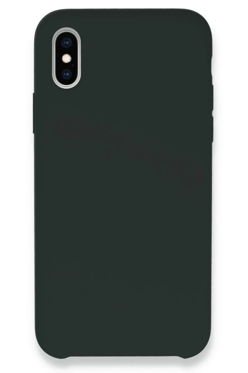 Apple iPhone XS Max Uyumlu Kılıf Lansman Legant Silikon - Koyu Yeşil
