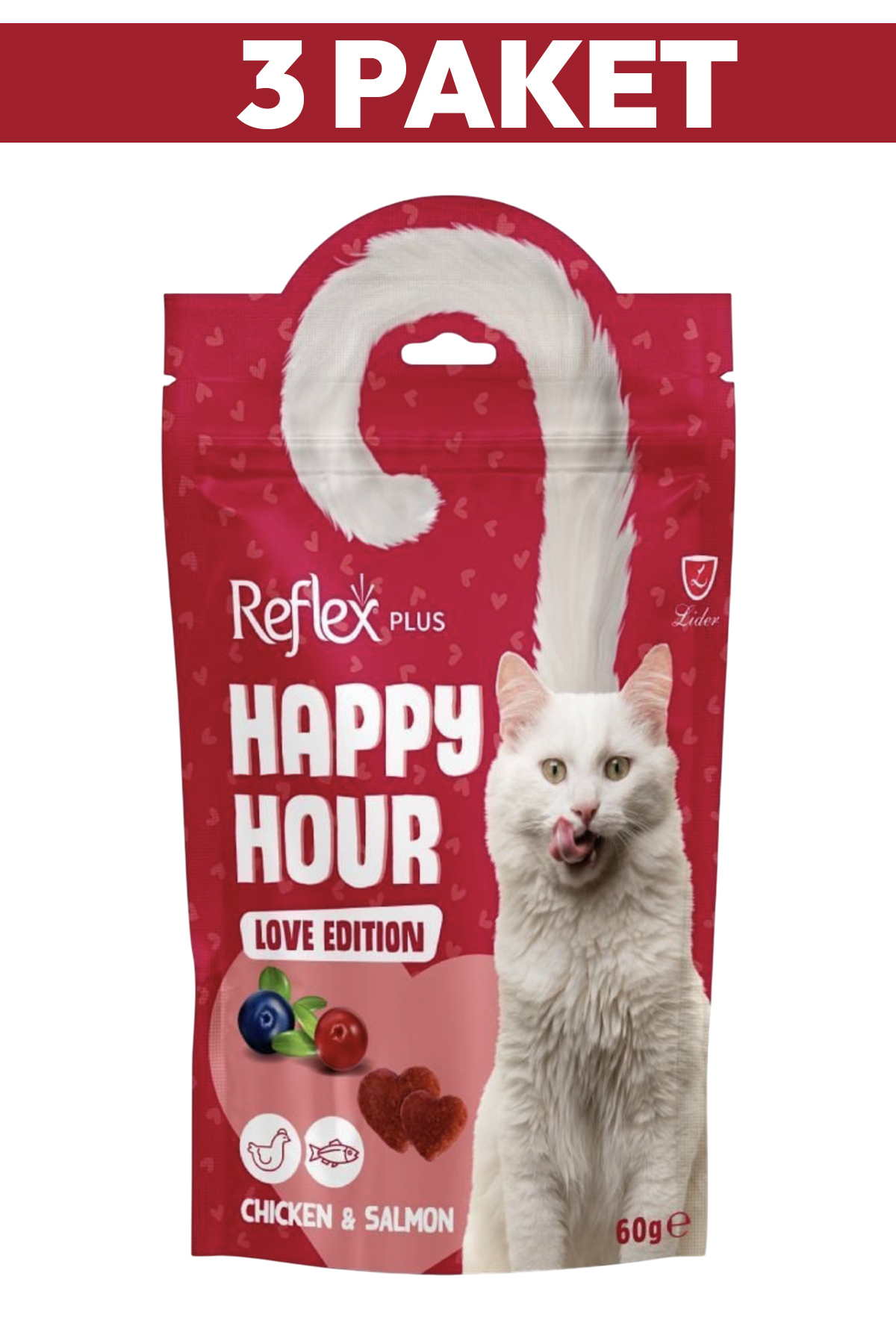 Reflex Happy Hour Love Edition Kedi Ödül Maması 3 x 60gr