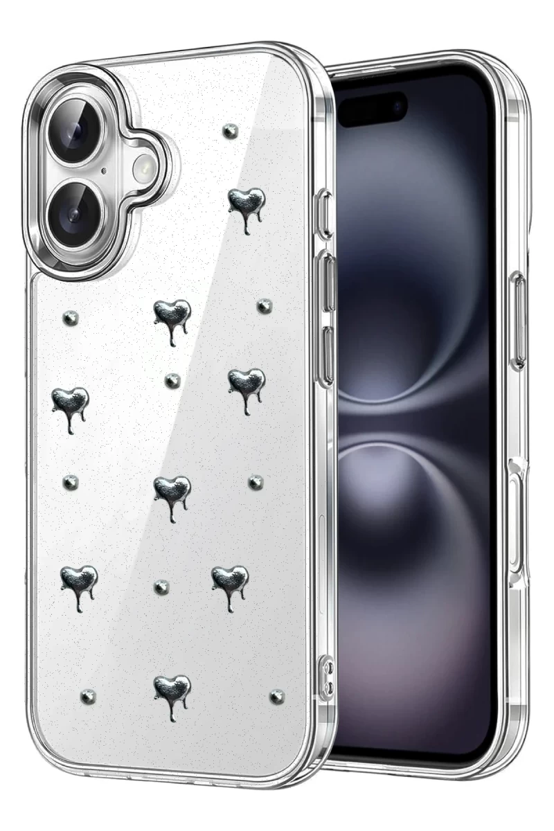 Apple iPhone 16 Uyumlu Fiyonk Desenli Kapak - Desen 1