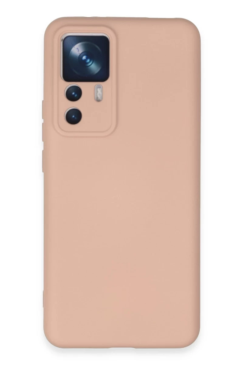 Xiaomi Mi 12T Pro Uyumlu Kılıf Nano içi Kadife Silikon - Pudra