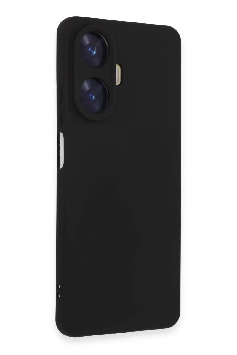 Realme C55 Uyumlu Kılıf Nano içi Kadife Silikon - Siyah