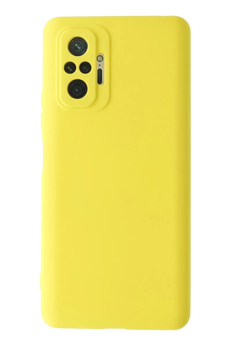 Xiaomi Redmi Note 10 Pro Uyumlu Kılıf Nano içi Kadife Silikon - Sarı