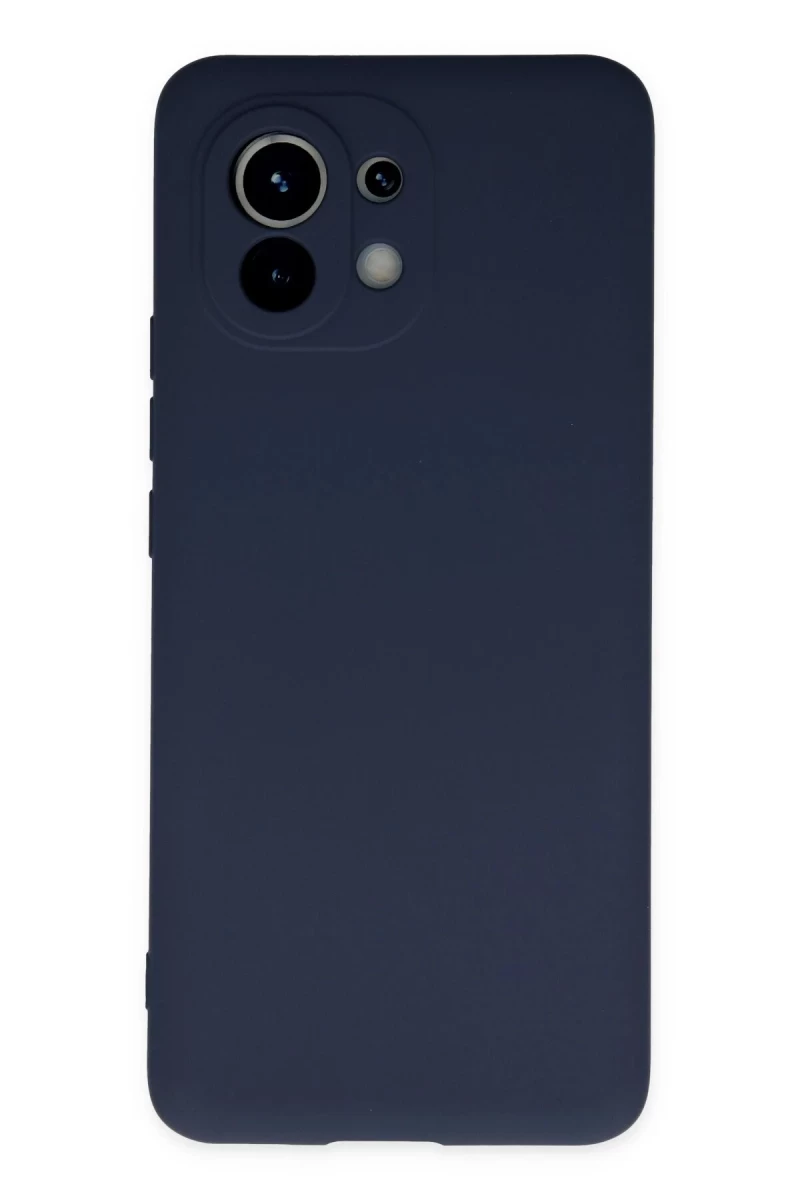 Xiaomi Mi 11 Uyumlu Kılıf Nano içi Kadife Silikon - Lacivert