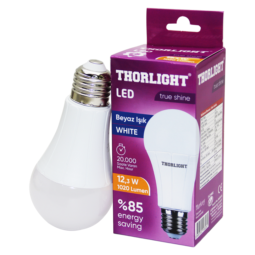 E27 LED Ampul Beyaz 12.3W