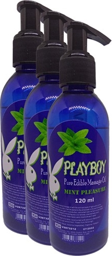 Playboy Pure Edible Aromalı Masaj Yağı 120 ml x 3