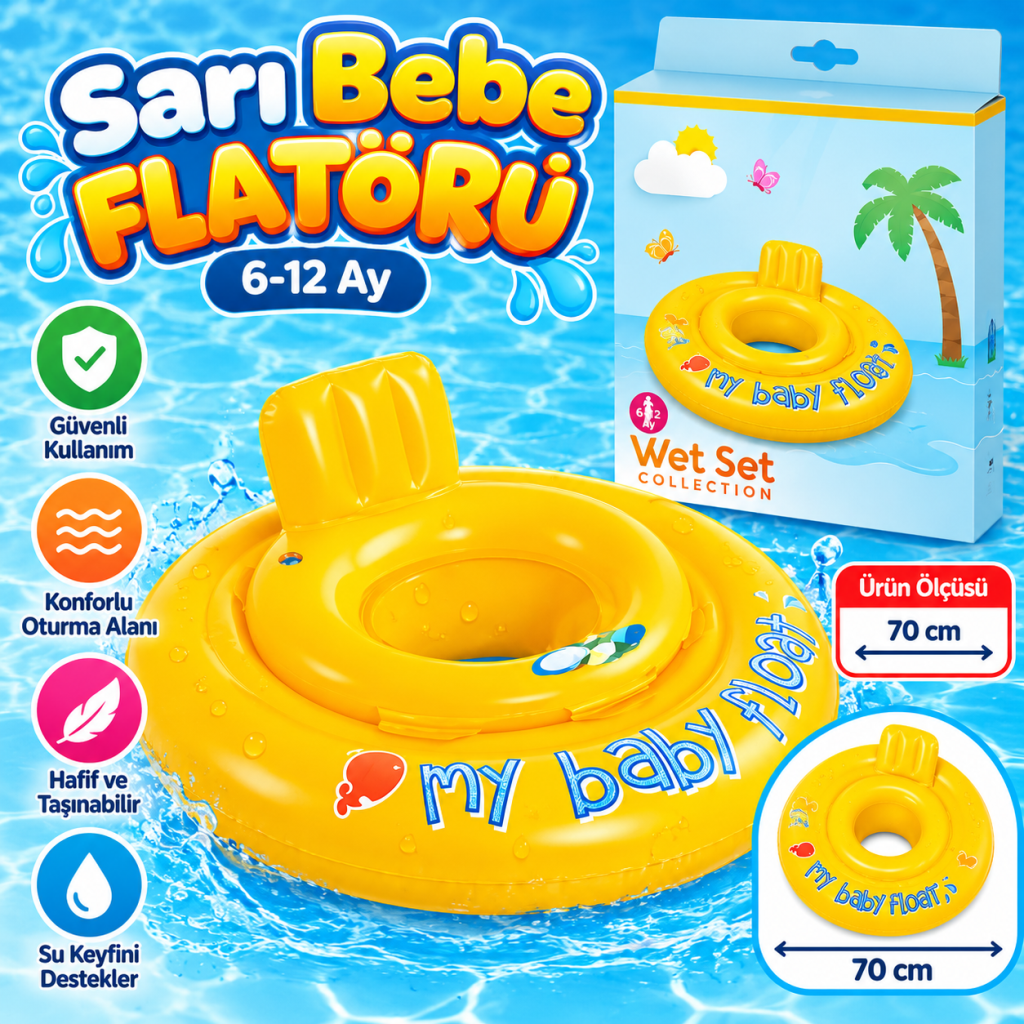 Sarı Bebe Flatörü 70 cm. (6-12Ay)