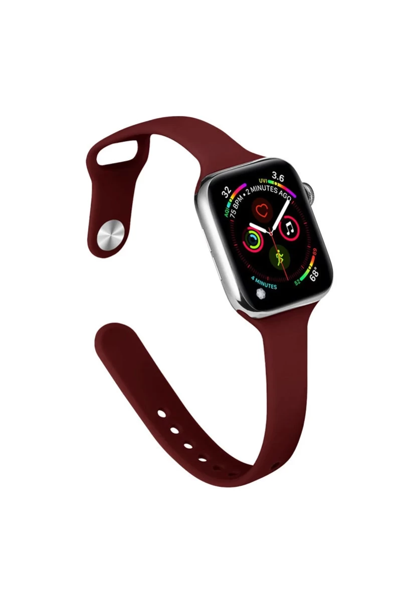 Apple Watch 38mm Uyumlu Klasik Kordon - Bordo