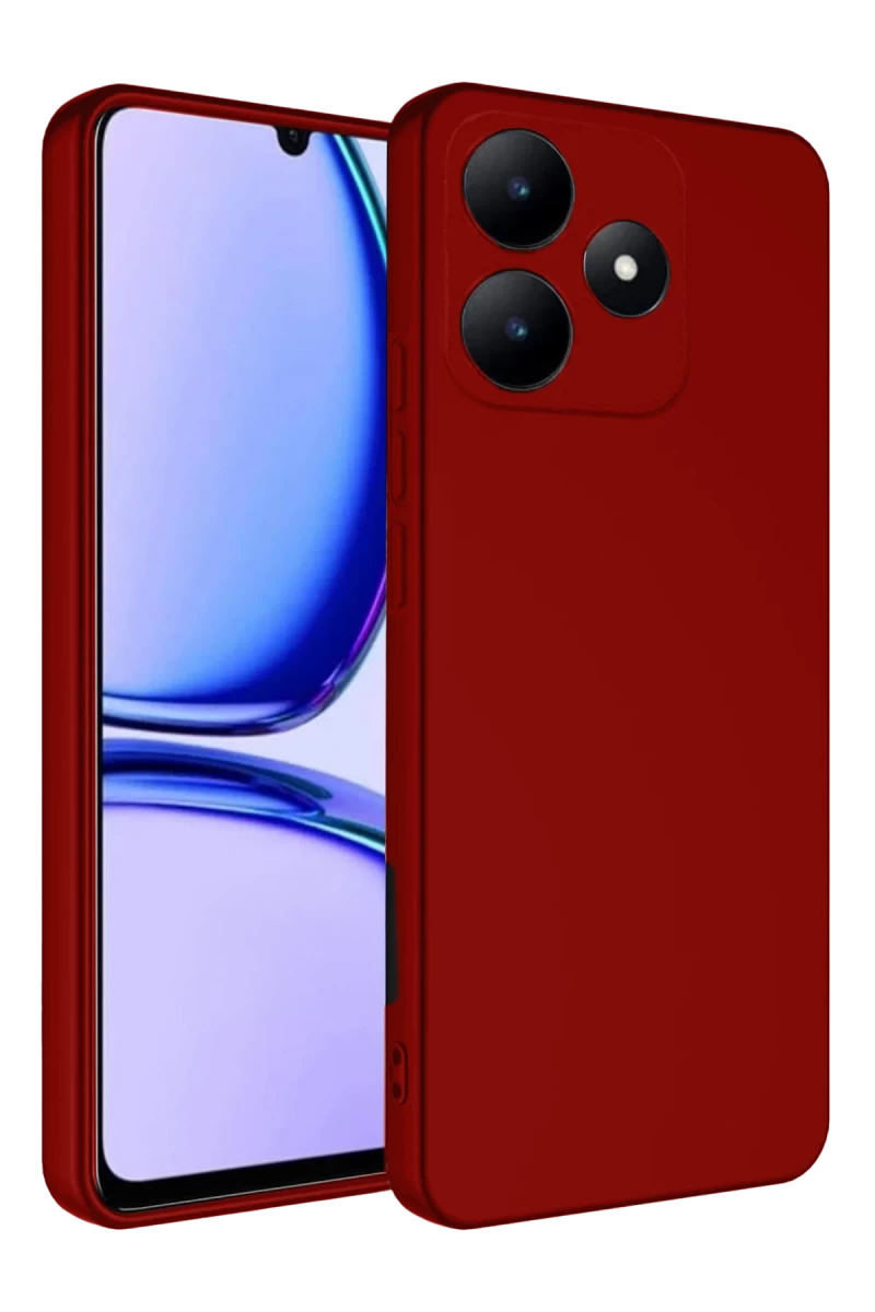 Realme C61 Uyumlu Kılıf First Silikon - Kırmızı
