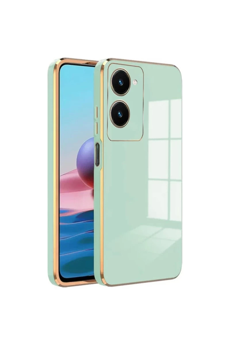Vivo Y18 Uyumlu Kılıf Volet Silikon - Açık Yeşil
