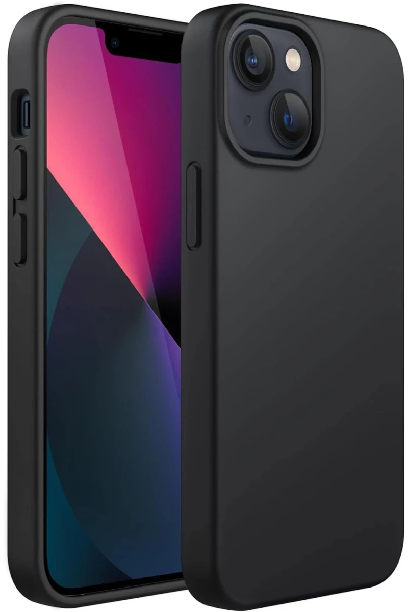 Apple iPhone 14 Plus Uyumlu Kılıf First Silikon - Siyah