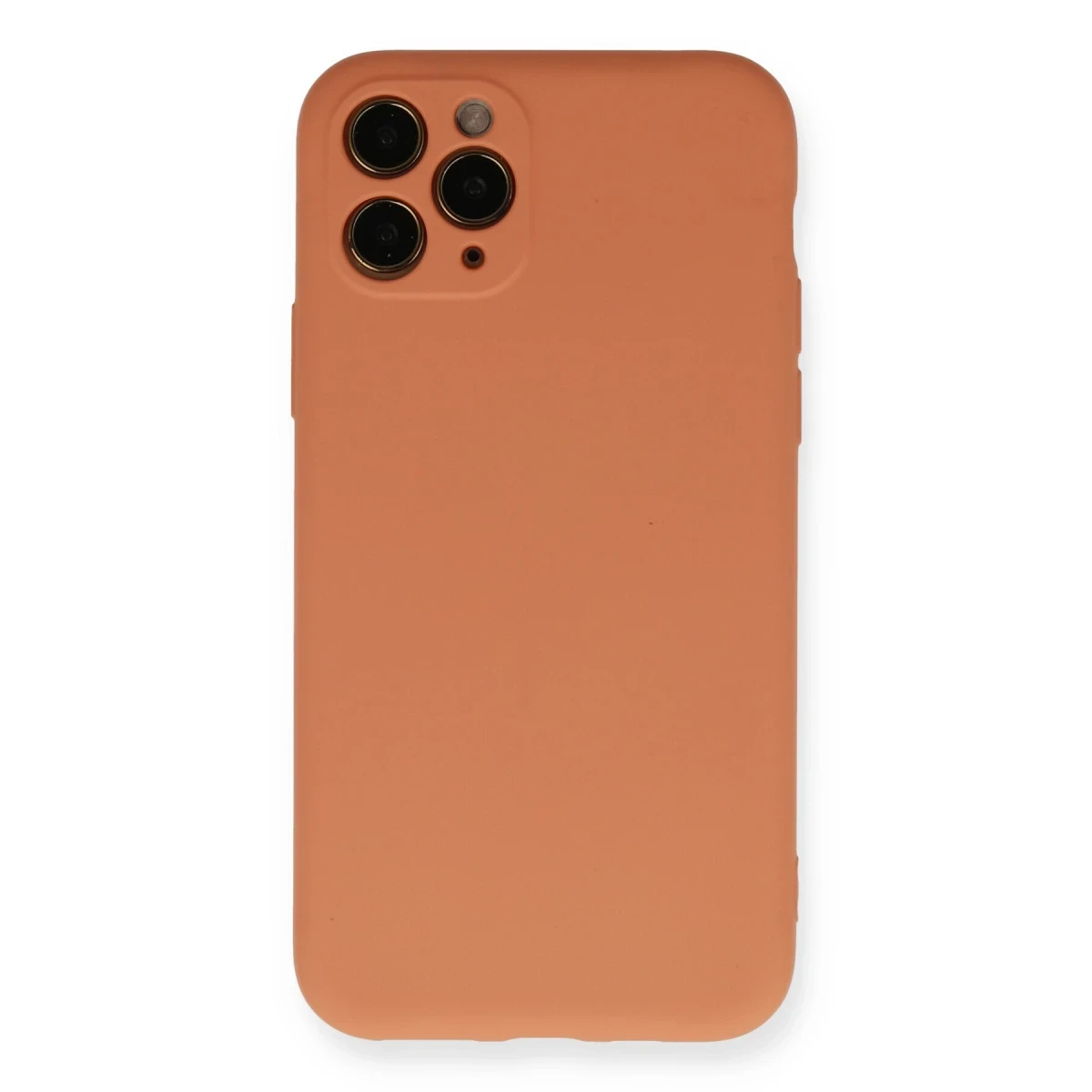 Apple iPhone 11 Pro Kılıf Nano içi Kadife Silikon - Mat Turuncu