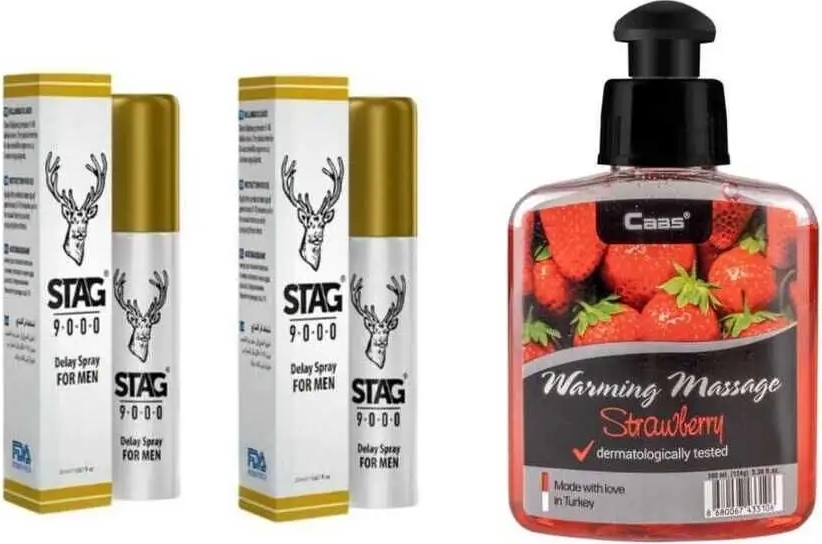 Süper Çilek Aromalı Kayganlaştırıcı Masaj Yağı Erkeklere Özel Sprey 2 Adet