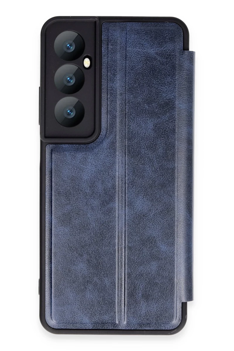 Realme C65 Uyumlu Kılıf Flip Cover - Lacivert