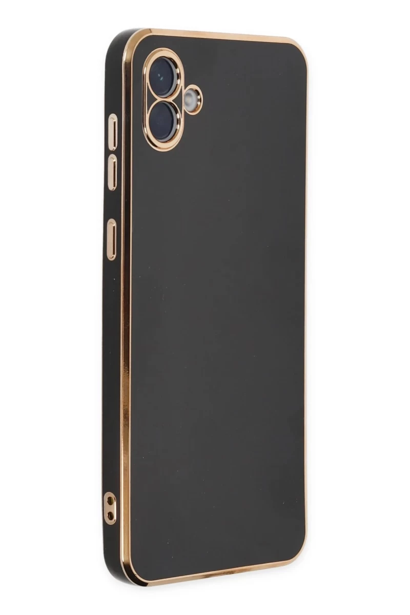 Samsung Galaxy A04 Uyumlu Kılıf Volet Silikon - Siyah