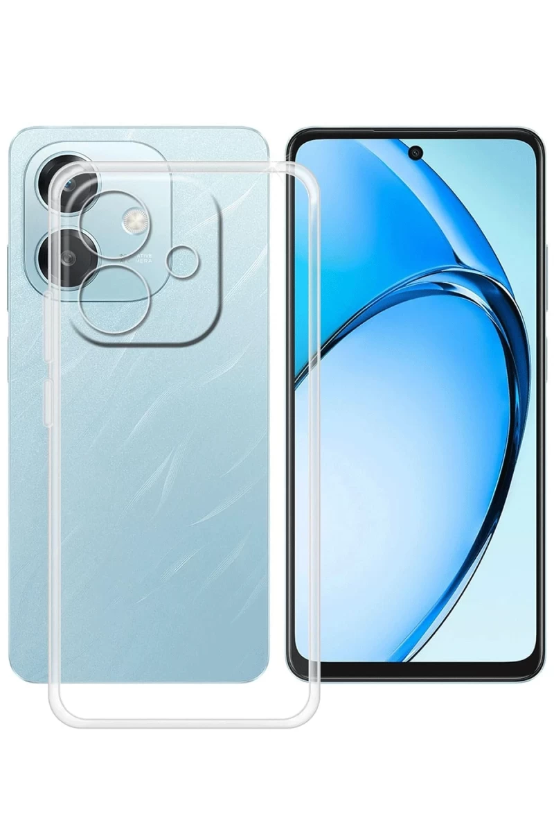 Oppo A3 Uyumlu Kılıf Lüx Şeffaf Silikon