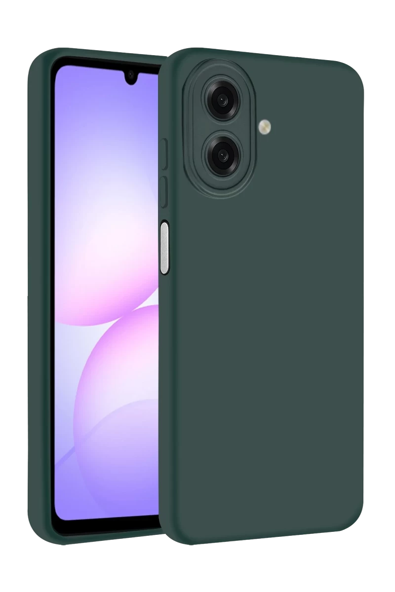 Samsung Galaxy A07 4G Uyumlu Nano içi Kadife Silikon - K.Yeşil