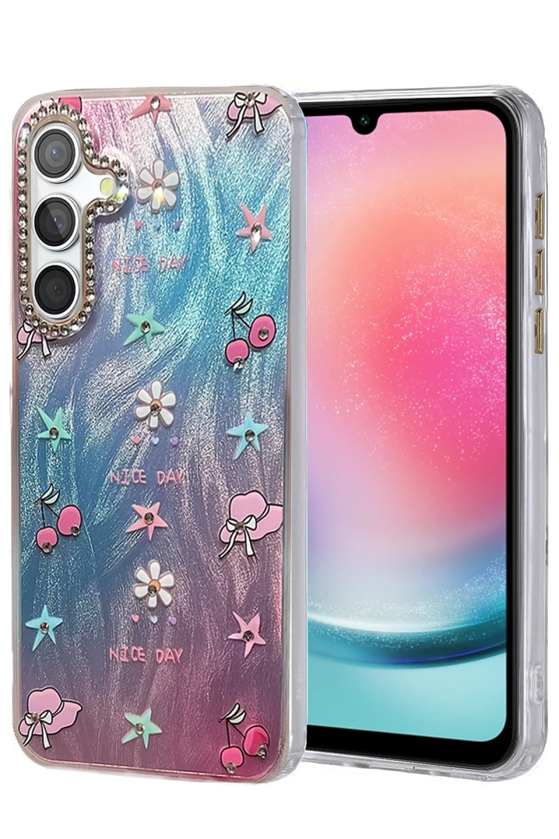Samsung Galaxy A24 4G Uyumlu Kılıf Blade Aynalı Desenli Kapak - Desen 4