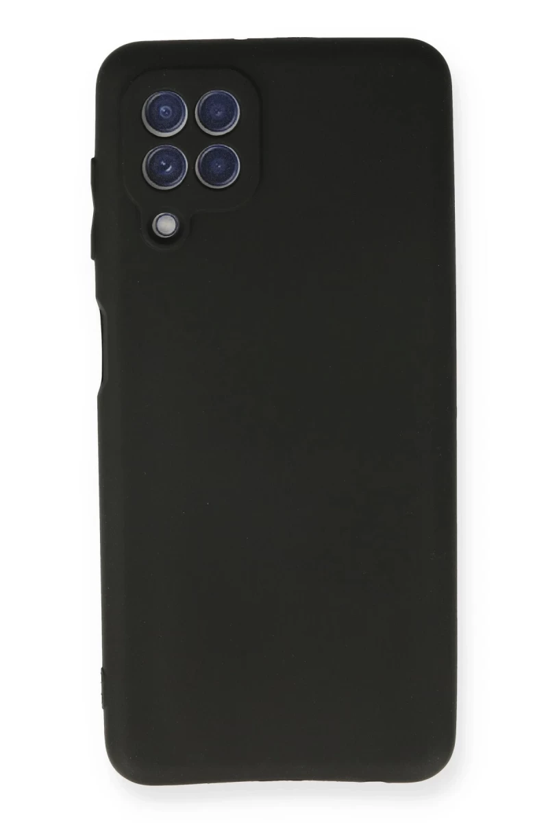 Samsung Galaxy A22 Uyumlu Kılıf First Silikon - Siyah