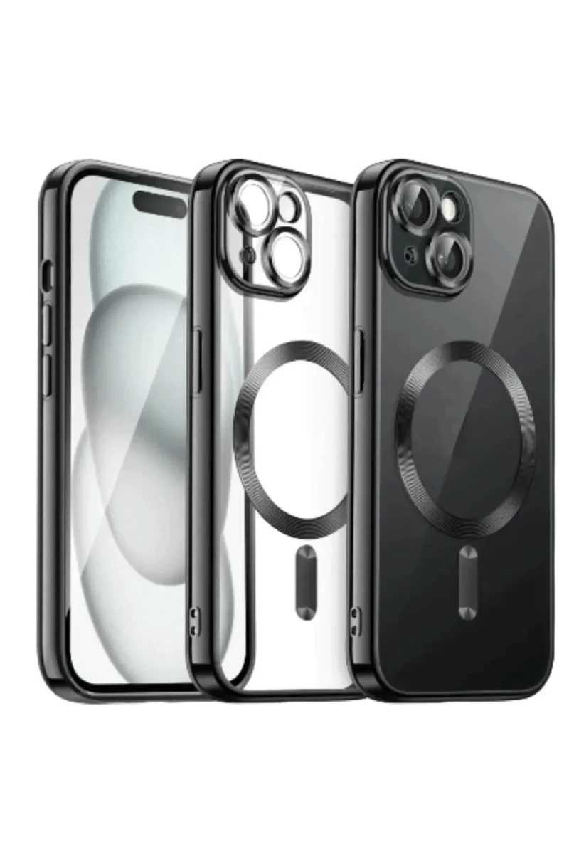 Apple iPhone 15 Uyumlu Kılıf Kross Magneticsafe Kapak - Siyah