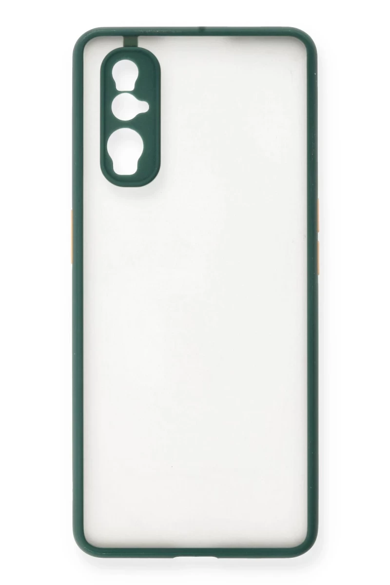 Oppo Find X2 Uyumlu Kılıf Montreal Silikon Kapak - Yeşil